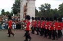 Royal guard parade in front of Buckingham Palace in London, England